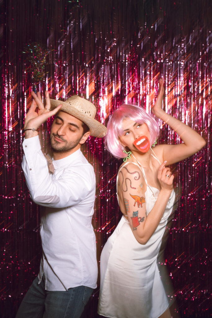 impreza karnawałowa z udziałem fotobudki